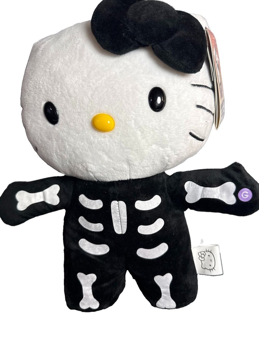 HELLO KITTY Skeleton Halloween Side Stepper Dancer Music Sanrio 12” NWT